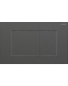 Geberit actuator plate 115629QD1 Square , black chrome / brushed, easy-to-clean coated, for dual flush