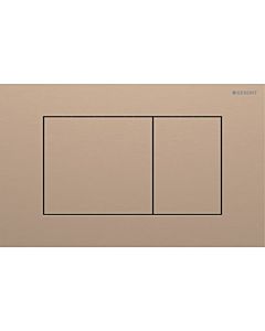Geberit Sigma 40 Square Betätigungsplatte 115629QB1 Square, rotgold / gebürstet, easy-to-clean-beschichtet, für 2-Mengen-Spülung, Round