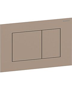 Geberit Sigma 40 Square Plaque de commande 115629QB1 Square , or rose / brossé, revêtement facile à nettoyer, pour double chasse, ronde