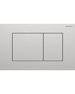 Geberit Sigma 40 Square Betätigungsplatte 115629FW1 Square, gebürstet, easy-to-clean-beschichtet, für 2-Mengen-Spülung,
