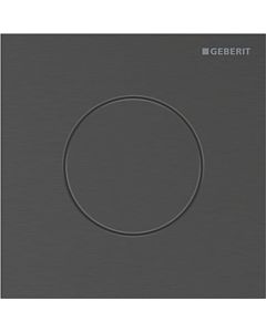 Geberit Type 40 actuator plate 246118QD1 for urinal control, with pneumatic flush actuation, round, brushed black chrome