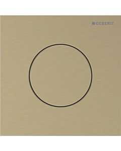 Geberit Type 40 urinal control 116014QF1 pneumatic, round, brass-colored / brushed, easy-to-clean coated