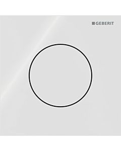 Geberit Type 40 actuator plate 246118SI1 for urinal control, with pneumatic flush actuation, round, white