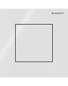 Plaque d&#39;actionnement type Geberit 246119SI1 pour commande d&#39;urinoir, avec actionnement pneumatique de la chasse d&#39;eau, Square , blanc
