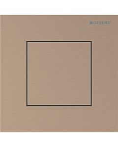 Geberit Type 40 actuator plate 246119QB1 for urinal control, with pneumatic flush actuation, Square , rose gold brushed