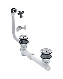 Geberit Ablauf- und Überlaufgarnitur für 503127001 Mehrzweckbecken mit zwei Becken, Übrelauf rund