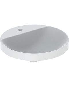 Geberit VariForm Einbauwaschtisch 500707012 d= 48cm, mit Hahnlochbank, ohne Überlauf, rund, weiß