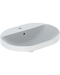 Geberit VariForm built-in washbasin 500733002 60x45cm, with tap hole bank, overflow, elliptical, white KeraTect