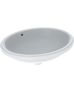 Geberit VariForm undercounter washbasin 500753002 56x46cm, without tap hole, with overflow, oval, white KeraTect