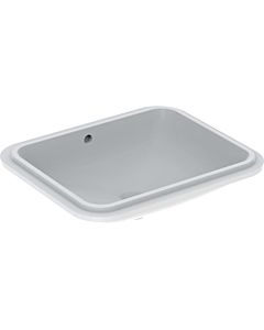Geberit VariForm lavabo sous plan 500765012 58x49cm, sans trou pour robinetterie, avec trop-plein, rectangulaire , blanc
