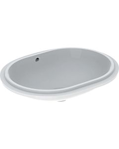 Geberit VariForm undercounter washbasin 500757002 61x46cm, without tap hole, with overflow, elliptical, white KeraTect