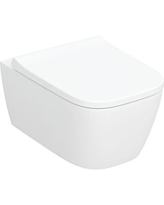 Geberit iCon rimless toilet set 503162001, toilet with toilet seat, 35.5 x 53 cm, square, TurboFlush, white