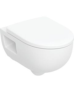Geberit Renova wall-hung, deep-flush toilet set 503156008 with toilet seat, semi-enclosed, KeraTect/white