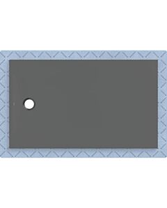 Geberit CleanFloor30 shower tray 551016DM1, flush with floor, with sealing fleece, 90 x 150 cm, graphite / matt