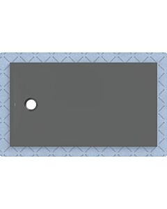 Geberit CleanFloor30 shower tray 551007DM1, flush with the floor, with sealing fleece, 80 x 140 cm, graphite / matt