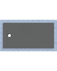 Geberit CleanFloor30 shower tray 551009DM1, flush with floor, with sealing fleece, 80 x 160 cm, graphite / matt