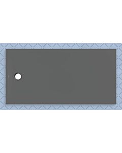 Geberit CleanFloor30 shower tray 551019DM1, flush with floor, with sealing fleece, 90 x 180 cm, graphite / matt