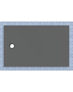 Geberit CleanFloor30 shower tray 551025DM1, flush with floor, with sealing fleece, 100 x 160 cm, graphite / matt