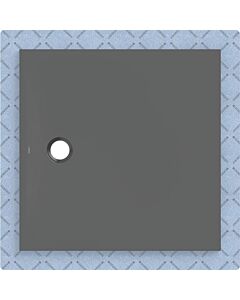 Geberit CleanFloor30 shower tray 551020DM1, flush with the floor, with sealing fleece, 100 x 100 cm, graphite / matt