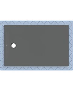Geberit CleanFloor30 shower tray 551015DM1, flush with floor, with sealing fleece, 90 x 140 cm, graphite / matt