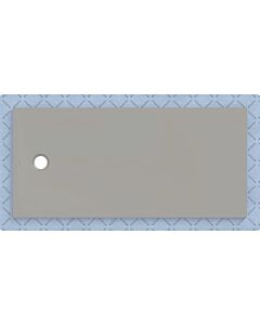 Geberit CleanFloor30 shower tray 551010291, flush with floor, with sealing fleece, 80 x 170 cm, grey / matt