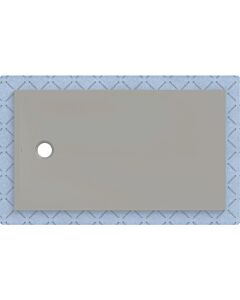 Receveur de douche Geberit CleanFloor30 551007291, affleurant au sol, avec joint d&#39;étanchéité en polaire, 80 x 140 cm, gris mat