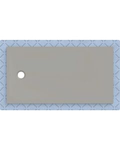 Receveur de douche Geberit CleanFloor30 551008291, affleurant au sol, avec joint d&#39;étanchéité en polaire, 80 x 150 cm, gris mat