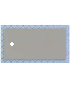 Geberit CleanFloor30 shower tray 551009291, flush with floor, with sealing fleece, 80 x 160 cm, grey / matt
