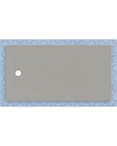 Geberit CleanFloor30 shower tray 551018291, flush with floor, with sealing fleece, 90 x 170 cm, grey / matt