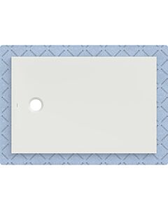 Receveur de douche Geberit CleanFloor30 551006001, affleurant au sol, avec joint d&#39;étanchéité en polaire, 80 x 120 cm, blanc mat