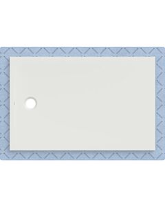 Receveur de douche Geberit CleanFloor30 551015001, affleurant au sol, avec joint d&#39;étanchéité en polaire, 90 x 140 cm, blanc mat