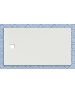 Receveur de douche Geberit CleanFloor30 551017001, affleurant au sol, avec joint d&#39;étanchéité en polaire, 90 x 160 cm, blanc mat