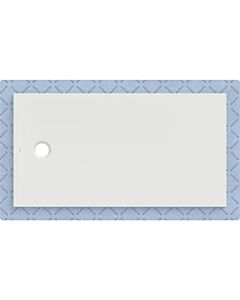 Receveur de douche Geberit CleanFloor30 551008001, à fleur de sol, avec joint d&#39;étanchéité en polaire, 80 x 150 cm, blanc mat