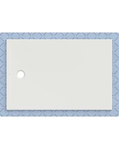 Geberit CleanFloor30 shower tray 551024001, flush with floor, with sealing fleece, 100 x 150 cm, white / matt