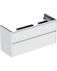 Geberit Renova Plan base cabinet 504033001, 2 drawers, width 124.5 cm, carcass/front white / lacquered satin finish