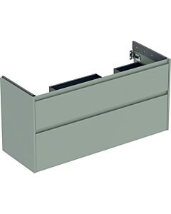 Geberit Renova Plan base cabinet 504033IK1 2 drawers, width 124.5cm, carcass/front sage green / lacquered satin finish