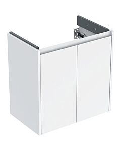 Geberit Renova Compact vanity unit 504085011, 2 doors, width 59.7 cm, carcass/front white / lacquered satin finish