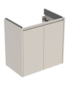 Geberit Renova Compact vanity unit 504085DB1 2 doors, width 59.7cm, carcass/front sand grey / lacquered silk matt