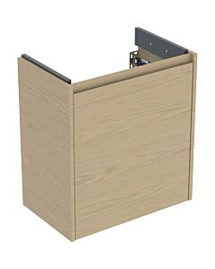 Geberit Renova Compact vanity unit 504084PS1, 1 door, carcass/front natural oak / melamine wood structure, width 55 cm