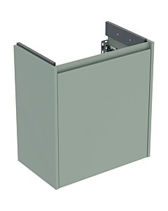 Meuble vasque Geberit Renova Compact 504084IK1 1 porte, structure/façade vert sauge / finition laquée satinée, largeur 55 cm