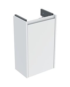 Meuble vasque Geberit Renova Compact 504080001 1 porte, caisson/façade blanc/finition laquée satinée, largeur 35,8 cm