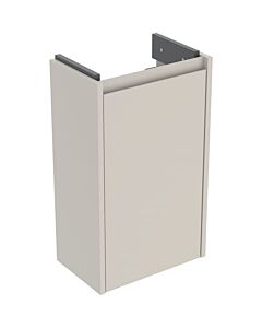 Geberit Renova Compact vanity unit 504080DB1 1 door, carcass/front sand grey / lacquered silk matt, width 35.8 cm