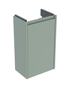 Meuble vasque Geberit Renova Compact 504080IK1 1 porte, structure/façade vert sauge / laqué mat soyeux, largeur 35,8 cm