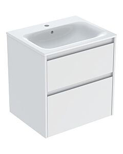 Geberit Renova Plan vanity unit 504039008, width 60cm, body/front white / lacquered satin finish, washbasin white / KeraTect
