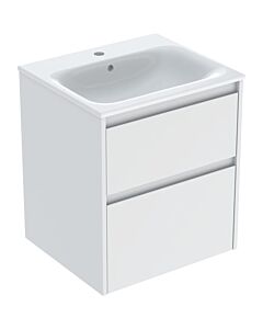 Geberit Renova Plan Möbel-Waschtisch-Set 504038008 Breite 55cm, Korpus/Front weiß / lackiert seidenmatt, Waschtisch weiß / KeraTect