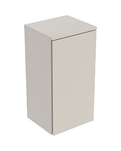 Meuble d&#39;appoint Geberit Renova Plan 504043DB1, 1 porte, charnières gauche/droite, largeur 33 cm, corps et façade gris sable, finition laquée satinée.