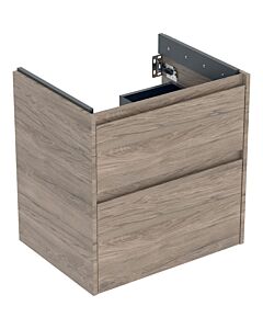 Geberit Renova Plan Waschtisch-Unterschrank 504027JR1 2 Schubladen, Korpus/Front Nussbaum / Melamin Holzstruktur, Breite 59,5 cm