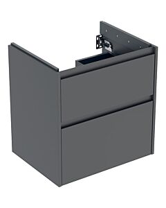 Meuble vasque Geberit Renova Plan 504027JK1 avec 2 tiroirs, structure/façade en laque satinée, largeur 59,5 cm