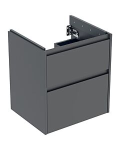 Geberit Renova Plan 2 vanity unit with drawers, carcass/front lava / lacquered silk matt, width 54.6 cm