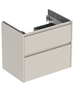 Geberit Renova Plan Waschtisch-Unterschrank 504029DB1 2 Schubladen, Korpus/Front sandgrau / lackiert seidenmatt, Breite 69,3 cm